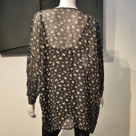 Vintage Farideh Pour Publique Georgette Tunique - Picture 5 of 5